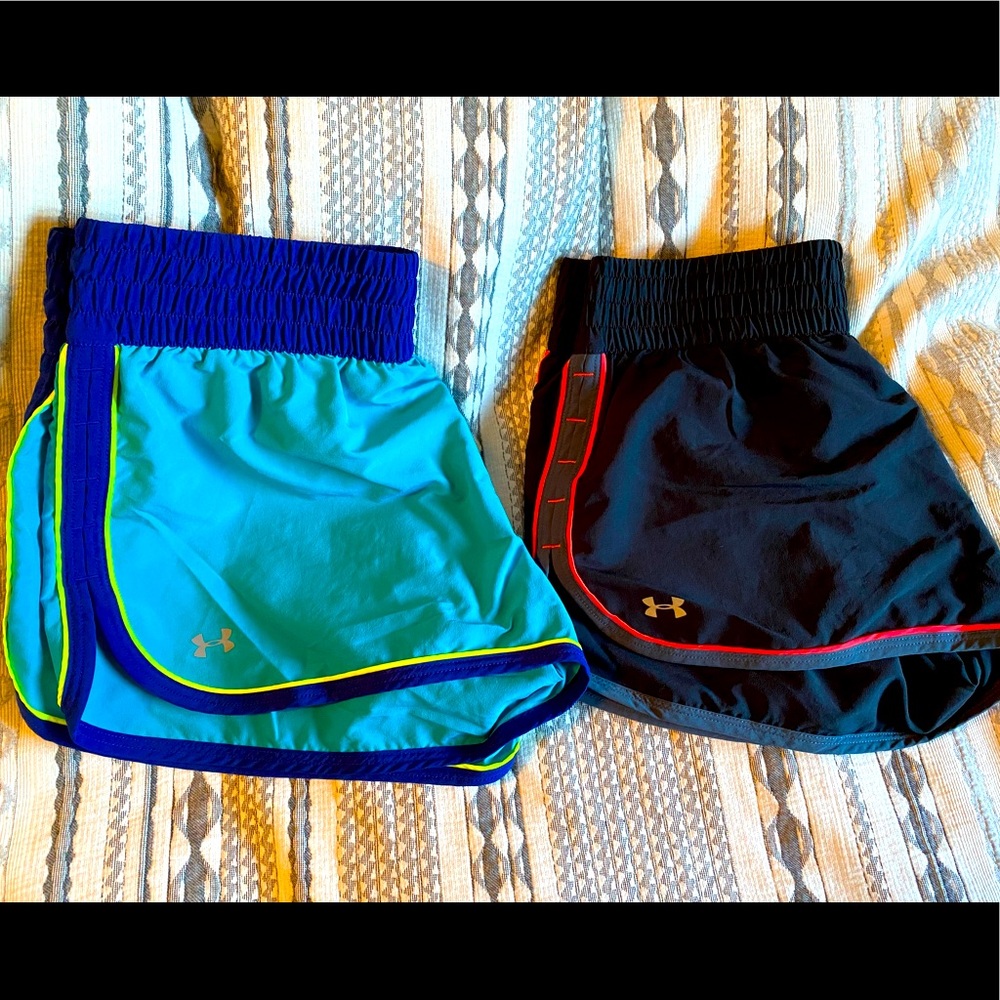 Under Armour heat gear wide band running shorts